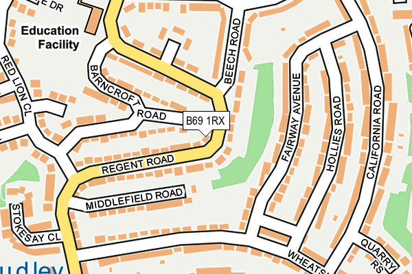 B69 1RX map - OS OpenMap – Local (Ordnance Survey)