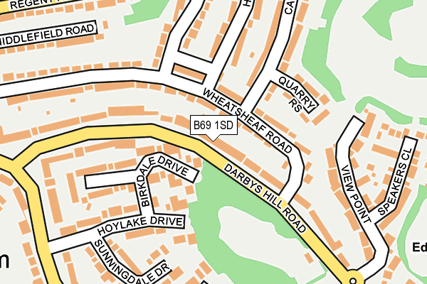 B69 1SD map - OS OpenMap – Local (Ordnance Survey)