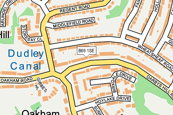 B69 1SE map - OS OpenMap – Local (Ordnance Survey)