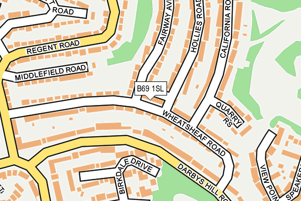B69 1SL map - OS OpenMap – Local (Ordnance Survey)