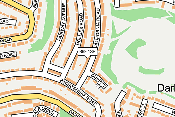 B69 1SP map - OS OpenMap – Local (Ordnance Survey)