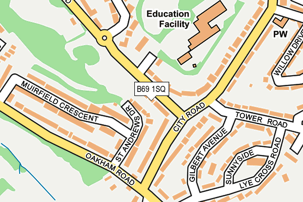 B69 1SQ map - OS OpenMap – Local (Ordnance Survey)