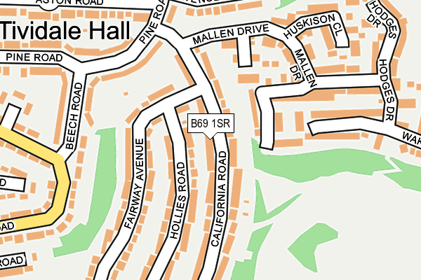 B69 1SR map - OS OpenMap – Local (Ordnance Survey)