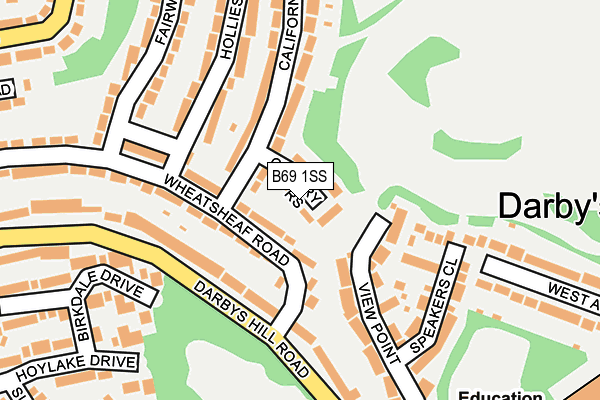 B69 1SS map - OS OpenMap – Local (Ordnance Survey)