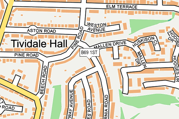 B69 1ST map - OS OpenMap – Local (Ordnance Survey)