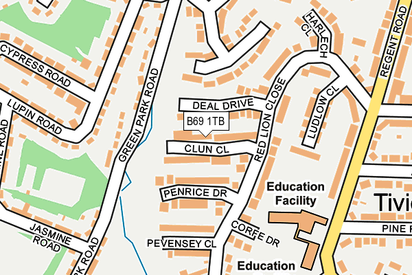 B69 1TB map - OS OpenMap – Local (Ordnance Survey)
