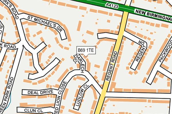 B69 1TE map - OS OpenMap – Local (Ordnance Survey)