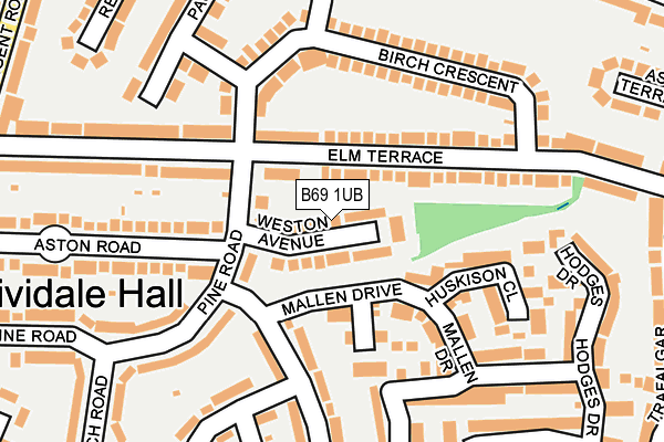 B69 1UB map - OS OpenMap – Local (Ordnance Survey)