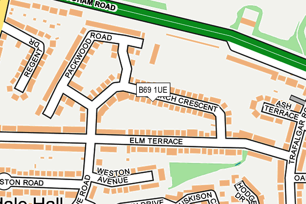 B69 1UE map - OS OpenMap – Local (Ordnance Survey)