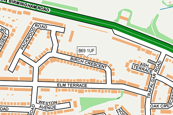 B69 1UF map - OS OpenMap – Local (Ordnance Survey)