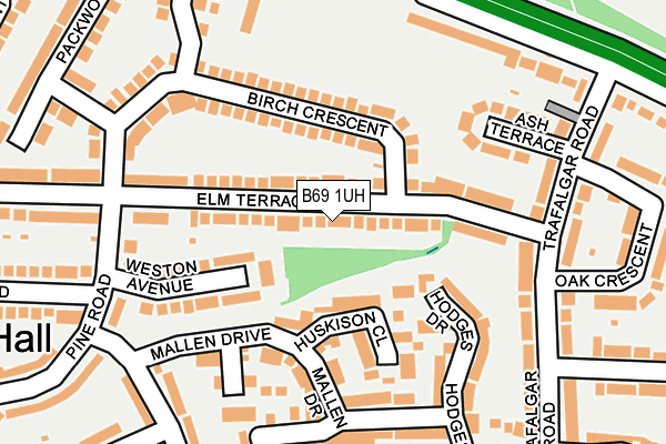 B69 1UH map - OS OpenMap – Local (Ordnance Survey)