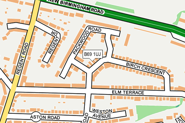 B69 1UJ map - OS OpenMap – Local (Ordnance Survey)
