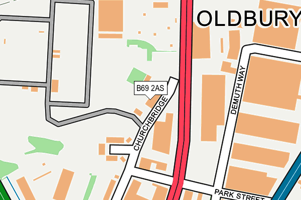 B69 2AS map - OS OpenMap – Local (Ordnance Survey)