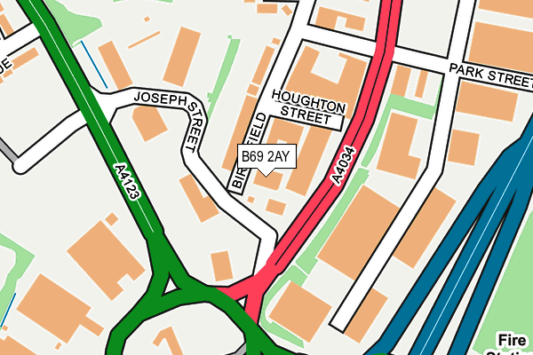 B69 2AY map - OS OpenMap – Local (Ordnance Survey)