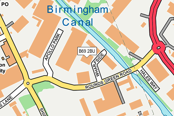 B69 2BU map - OS OpenMap – Local (Ordnance Survey)