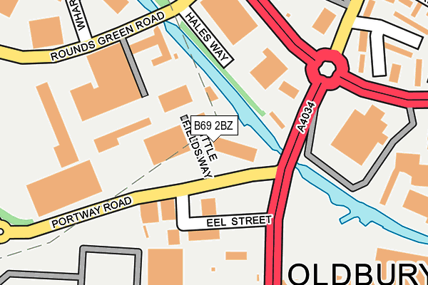 B69 2BZ map - OS OpenMap – Local (Ordnance Survey)