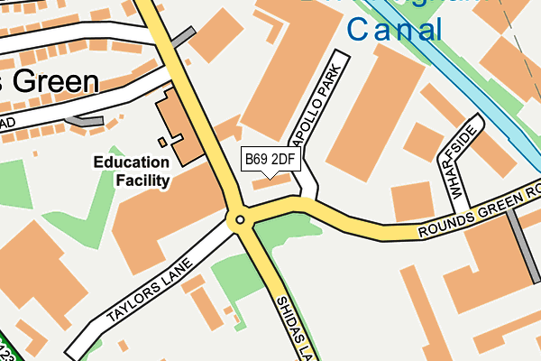 B69 2DF map - OS OpenMap – Local (Ordnance Survey)