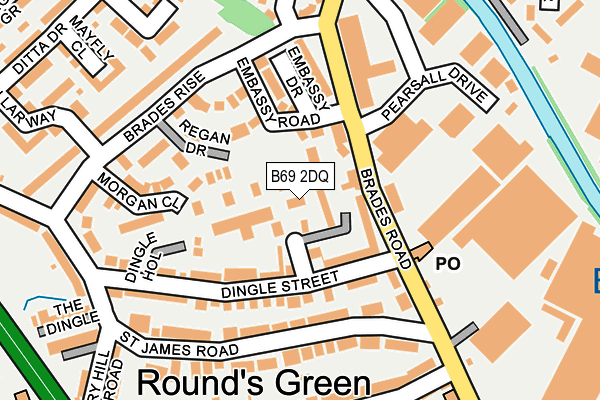 B69 2DQ map - OS OpenMap – Local (Ordnance Survey)