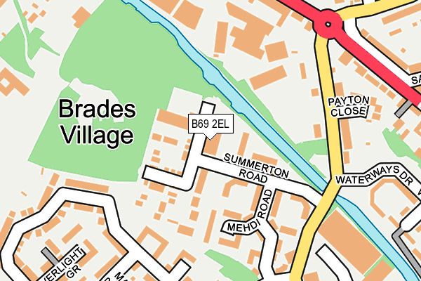 B69 2EL map - OS OpenMap – Local (Ordnance Survey)