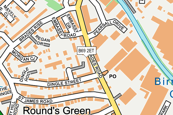 B69 2ET map - OS OpenMap – Local (Ordnance Survey)