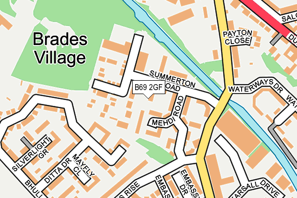 B69 2GF map - OS OpenMap – Local (Ordnance Survey)