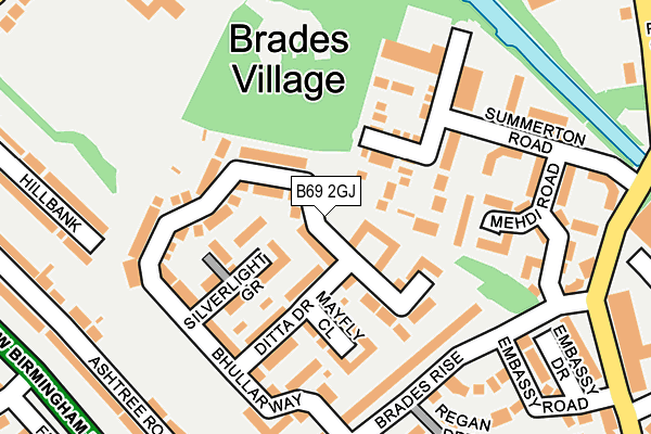 B69 2GJ map - OS OpenMap – Local (Ordnance Survey)