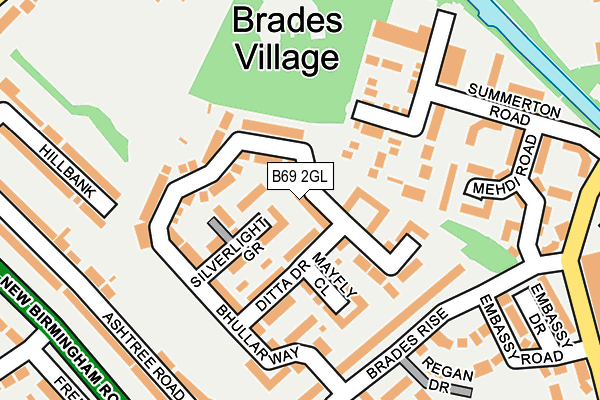 B69 2GL map - OS OpenMap – Local (Ordnance Survey)