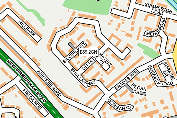 B69 2GN map - OS OpenMap – Local (Ordnance Survey)