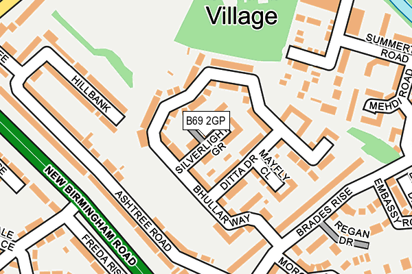 B69 2GP map - OS OpenMap – Local (Ordnance Survey)