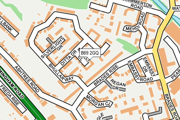 B69 2GQ map - OS OpenMap – Local (Ordnance Survey)