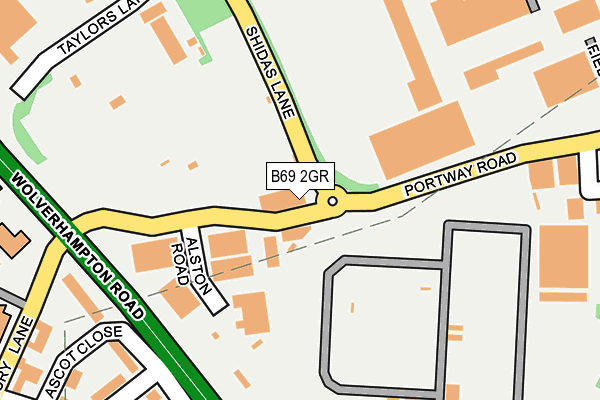 B69 2GR map - OS OpenMap – Local (Ordnance Survey)