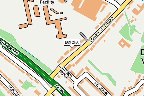 B69 2HA map - OS OpenMap – Local (Ordnance Survey)
