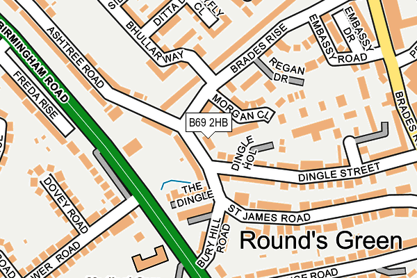 B69 2HB map - OS OpenMap – Local (Ordnance Survey)