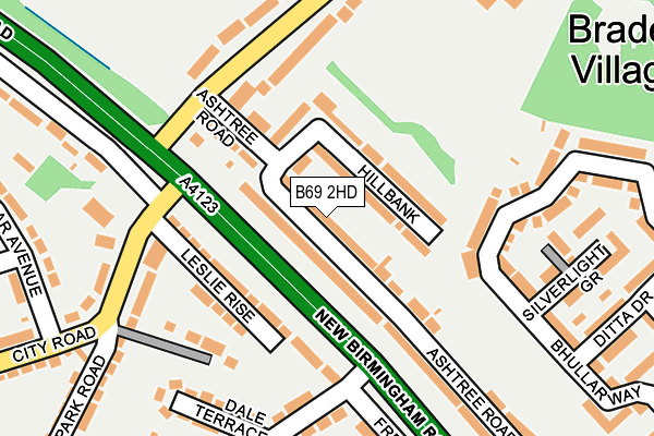 B69 2HD map - OS OpenMap – Local (Ordnance Survey)