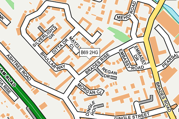 B69 2HG map - OS OpenMap – Local (Ordnance Survey)