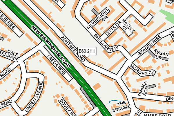 B69 2HH map - OS OpenMap – Local (Ordnance Survey)