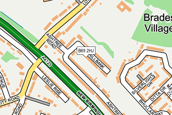 B69 2HJ map - OS OpenMap – Local (Ordnance Survey)