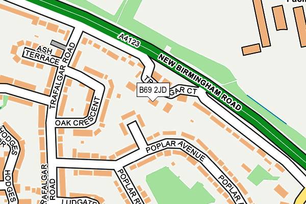 B69 2JD map - OS OpenMap – Local (Ordnance Survey)