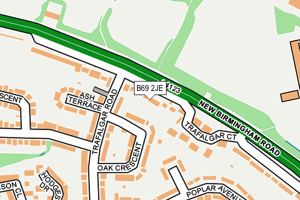 B69 2JE map - OS OpenMap – Local (Ordnance Survey)