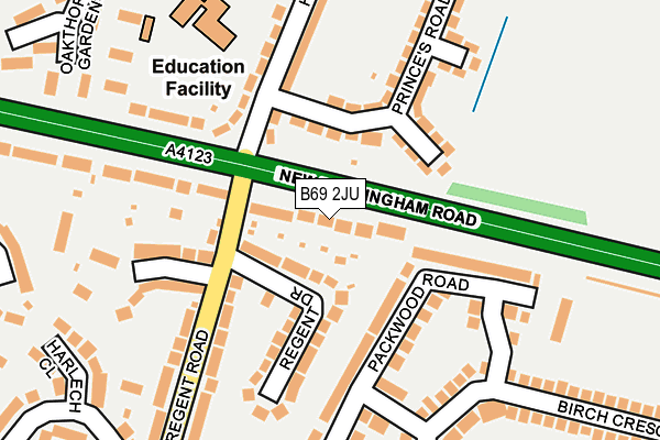 B69 2JU map - OS OpenMap – Local (Ordnance Survey)