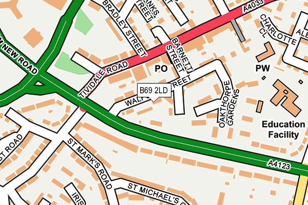 B69 2LD map - OS OpenMap – Local (Ordnance Survey)