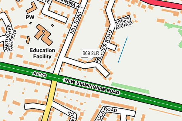 B69 2LR map - OS OpenMap – Local (Ordnance Survey)