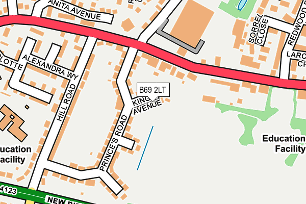 B69 2LT map - OS OpenMap – Local (Ordnance Survey)