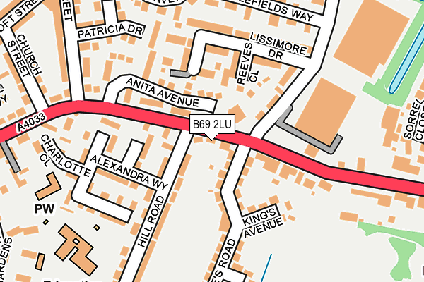 B69 2LU map - OS OpenMap – Local (Ordnance Survey)