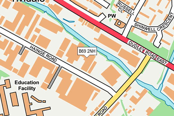 B69 2NH map - OS OpenMap – Local (Ordnance Survey)