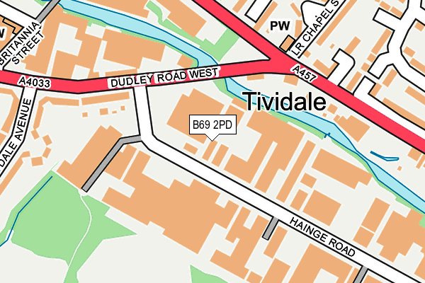 B69 2PD map - OS OpenMap – Local (Ordnance Survey)