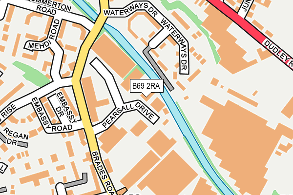 B69 2RA map - OS OpenMap – Local (Ordnance Survey)