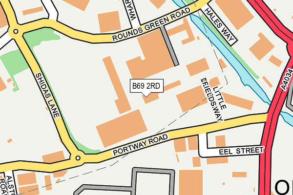 B69 2RD map - OS OpenMap – Local (Ordnance Survey)