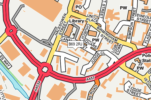 B69 2RJ map - OS OpenMap – Local (Ordnance Survey)