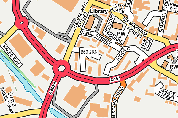 B69 2RN map - OS OpenMap – Local (Ordnance Survey)